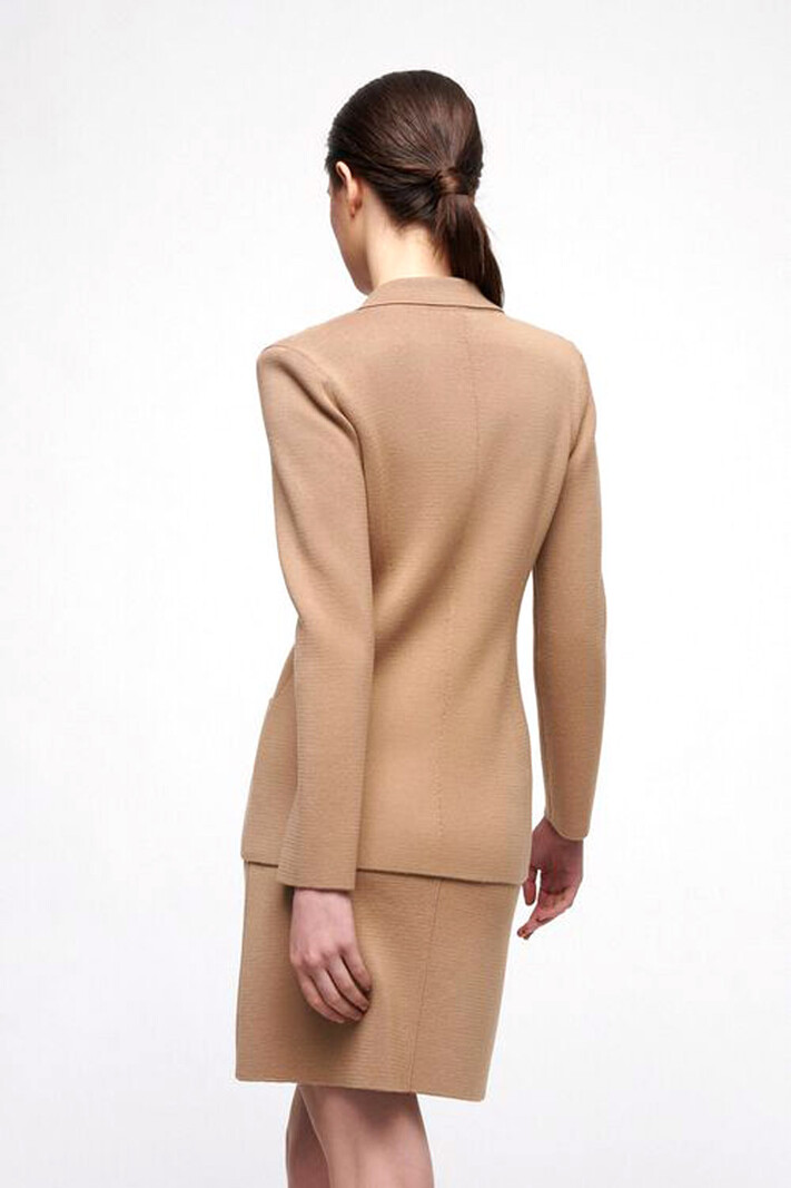 LUISA SPAGNOLI Louisa Spagnoli wool blazer jacket Metallo Camel