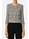 ELISABETTA FRANCHI Elisabetta Franchi short blazer / jacket in lurex tweed with chains Black / White