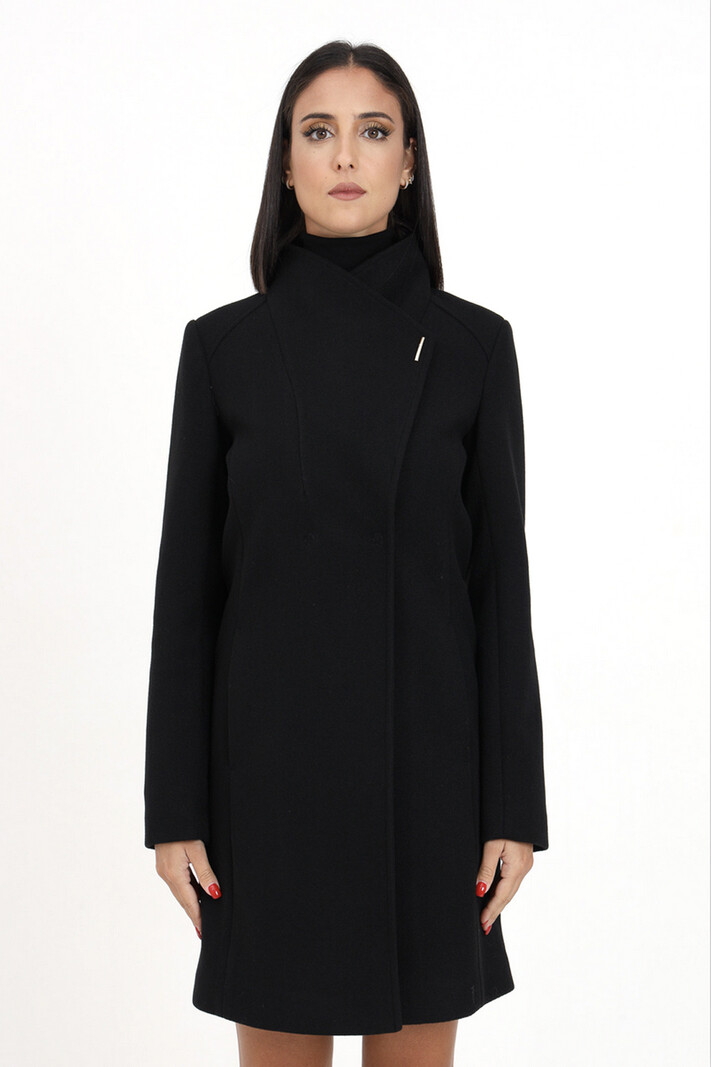 LIU JO LIU JO coat with gold lock Black