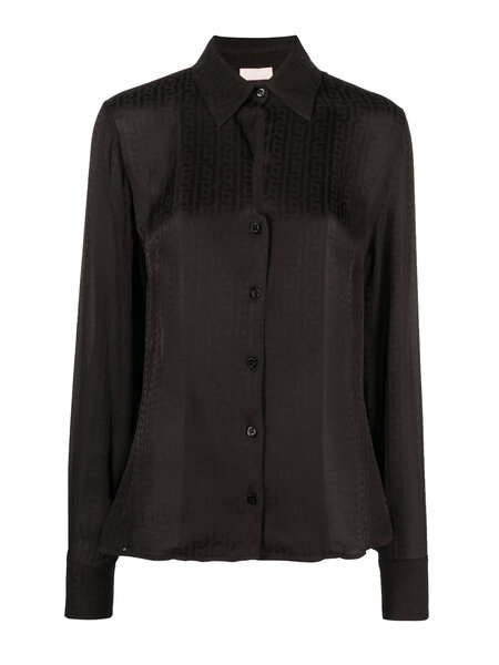 LIU JO LIU JO blouse with logo print Black