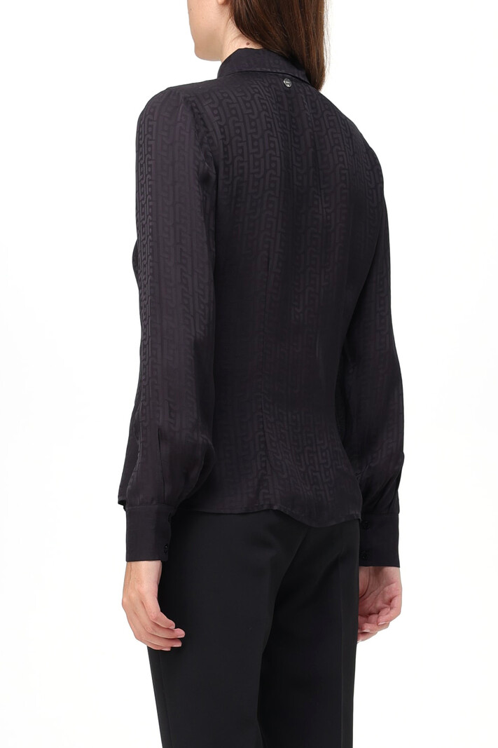 LIU JO LIU JO blouse with logo print Black