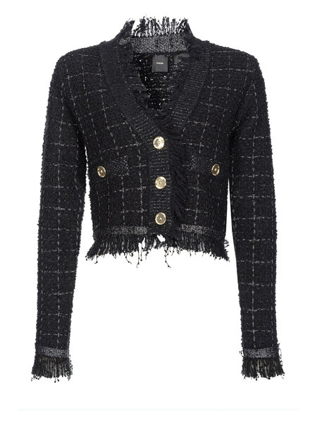 PINKO Pinko chanel look cardigan with gold buttons Black
