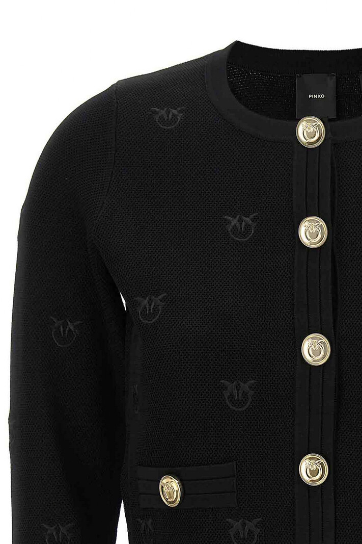 PINKO Pinko Love Birds jacquard jacket / cardigan Black