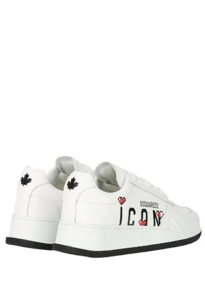 DSQUARED2 Dsquared2 trainer with Icon logo with hearts White