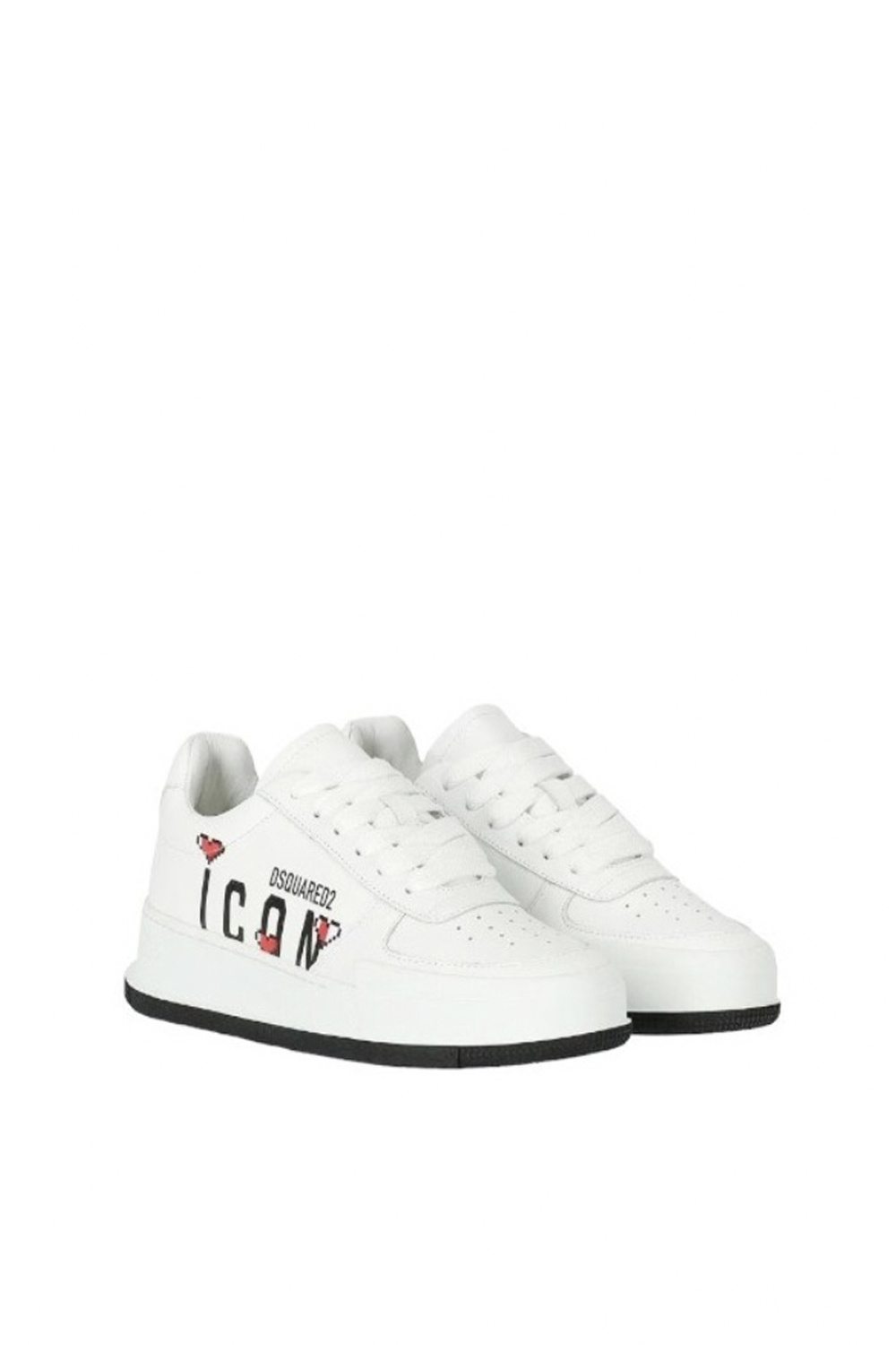 Z (S(UPER SALE Dsquared2 sneaker KIDS met Icon logo met hartjes Wit