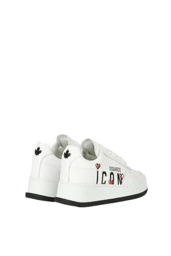 DSQUARED2 Dsquared2 trainer KIDS with Icon logo with hearts White