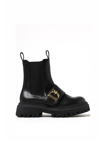 DSQUARED2 Dsquared2 statement KIDS boots boot with gold D Black