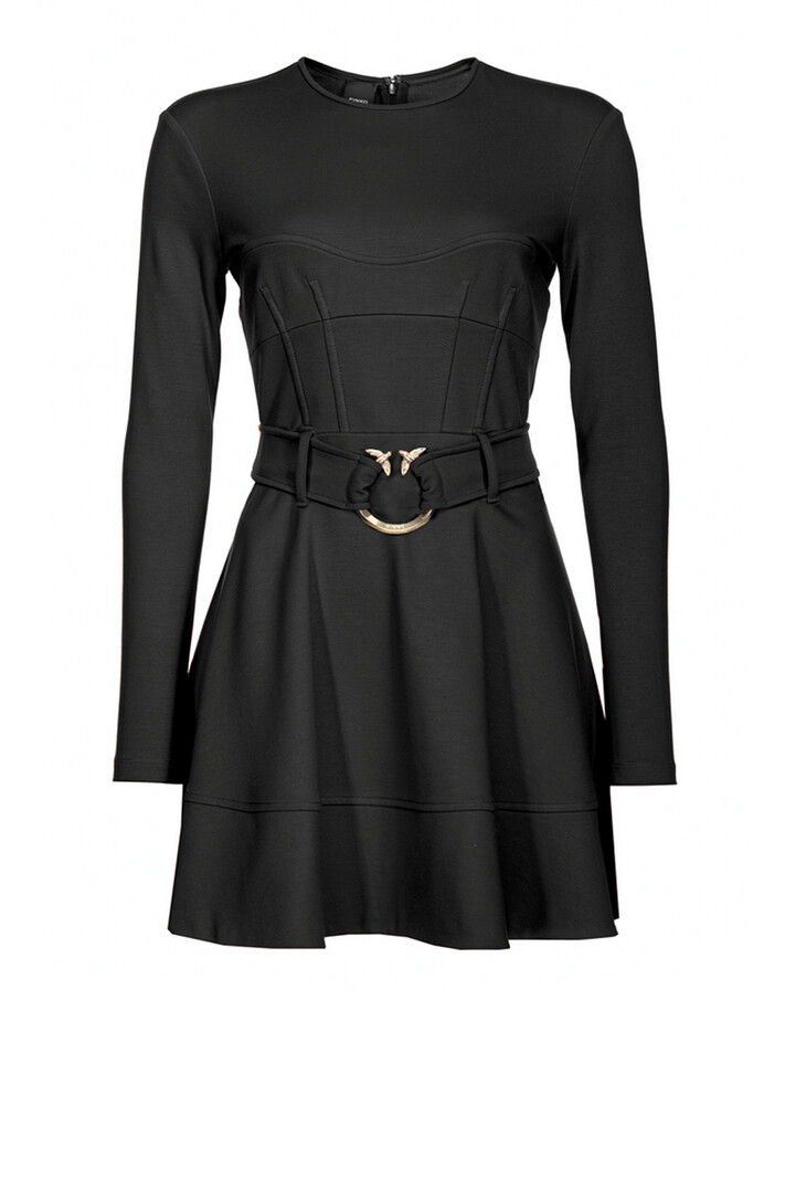 PINKO Pinko mini dress with love bird belt Black