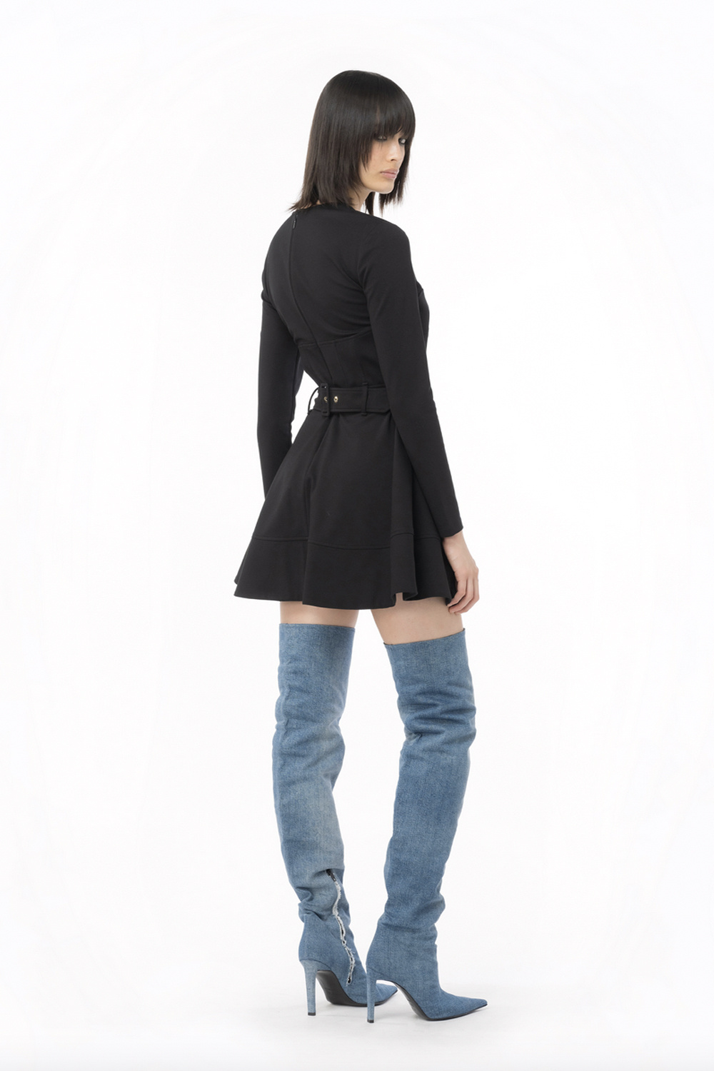 PINKO Pinko mini jurk met love bird riem Zwart