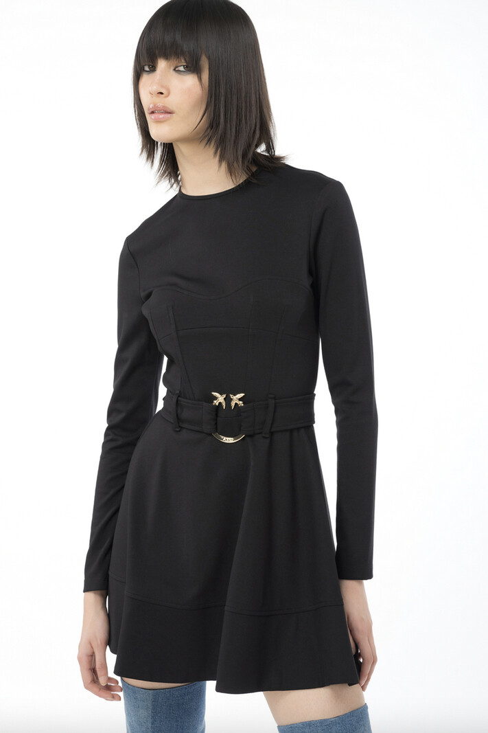 PINKO Pinko mini dress with love bird belt Black