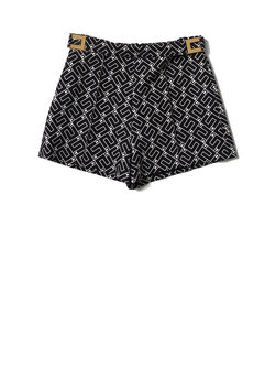 Z (S(UPER SALE Elisabetta Franchi Junior La Mia Bambino short met logo print Zwart