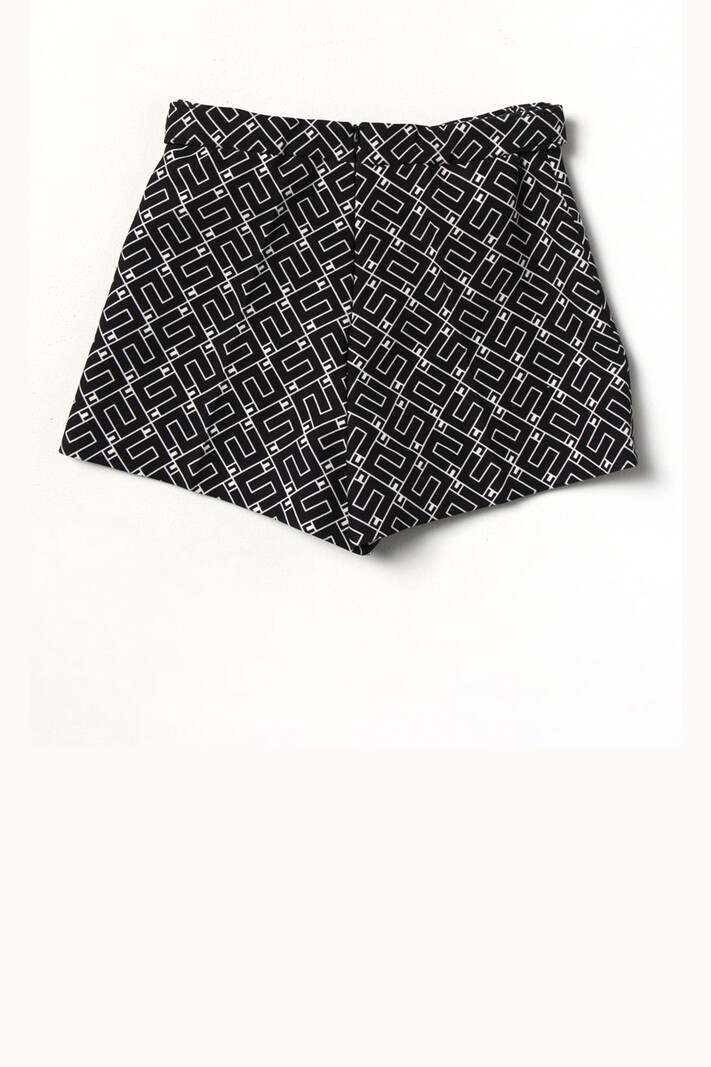 ELISABETTA FRANCHI Junior la Mia Bambina Elisabetta Franchi Junior La Mia Bambino shorts with logo print Black