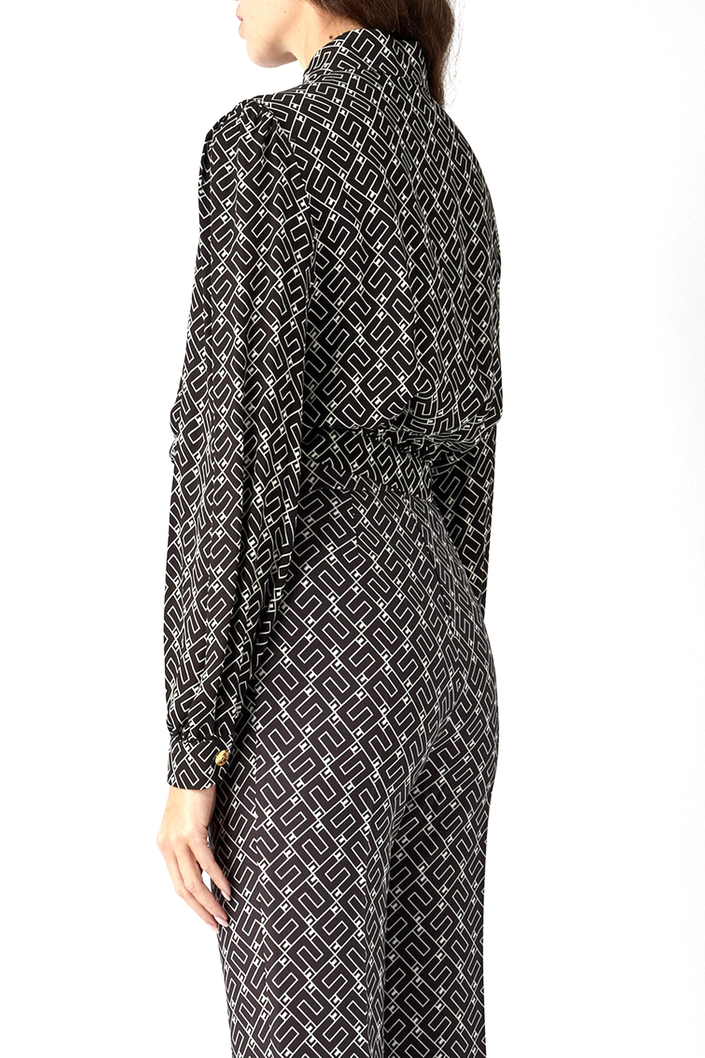 Z (S(UPER SALE Elisabetta Franchi Junior La Mia Bambino blouse in logo print Zwart