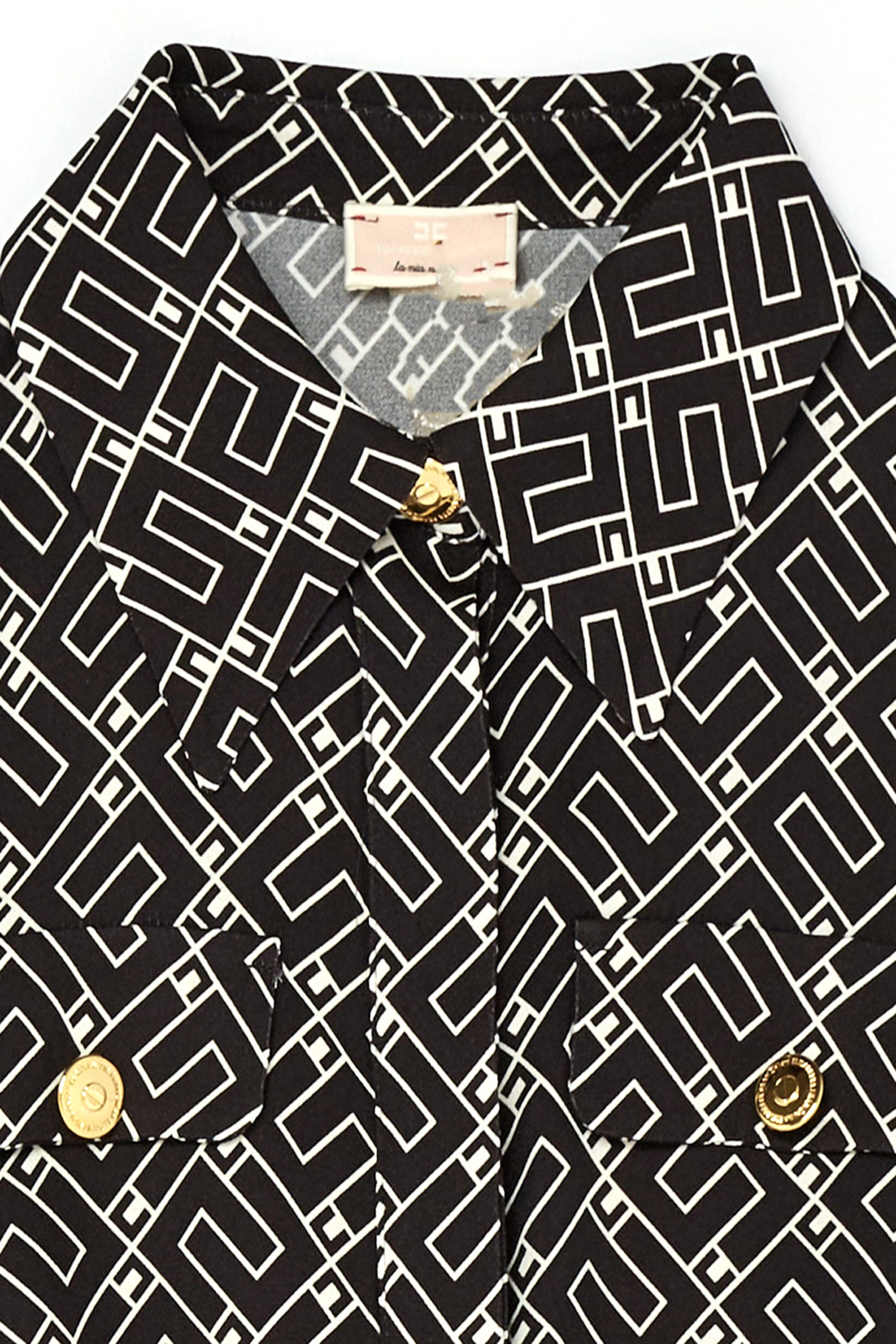 Z (S(UPER SALE Elisabetta Franchi Junior La Mia Bambino blouse in logo print Zwart