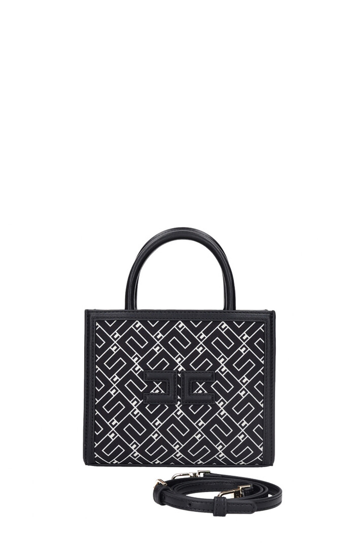 ELISABETTA FRANCHI Junior la Mia Bambina Elisabetta Franchi Junior La Mia Bambino bag mini shopper in logo print Black