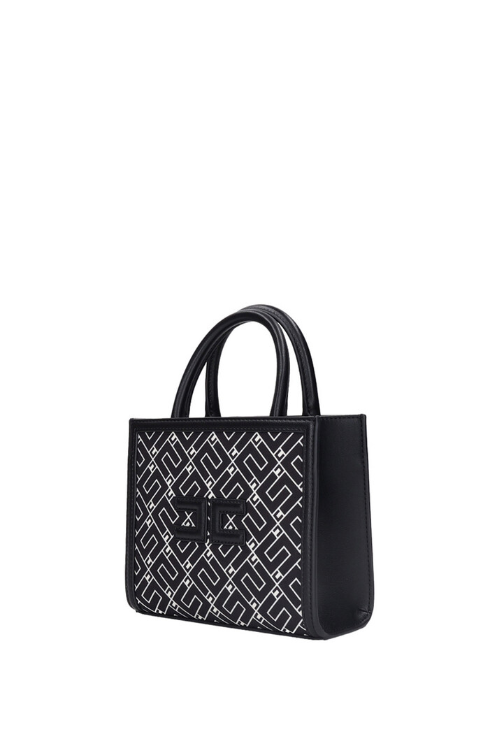 ELISABETTA FRANCHI Junior la Mia Bambina Elisabetta Franchi Junior La Mia Bambino bag mini shopper in logo print Black