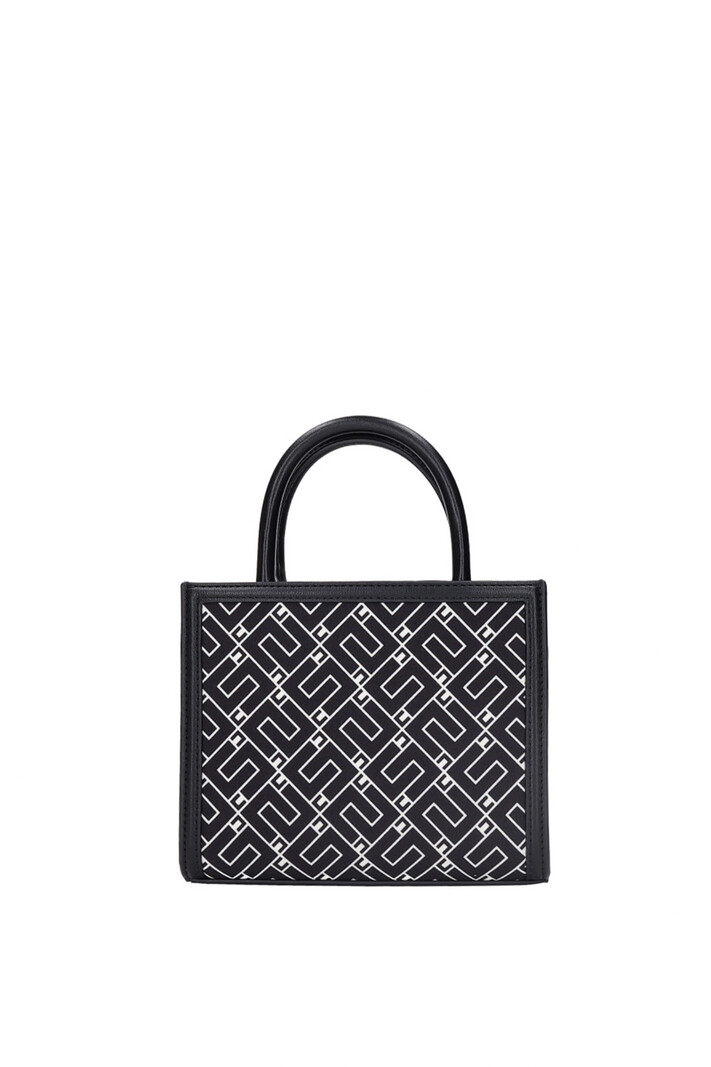 ELISABETTA FRANCHI Junior la Mia Bambina Elisabetta Franchi Junior La Mia Bambino bag mini shopper in logo print Black