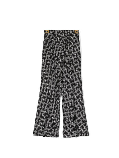 Z (S(UPER SALE Elisabetta Franchi Junior La Mia Bambino pantalon broek in logo print Zwart