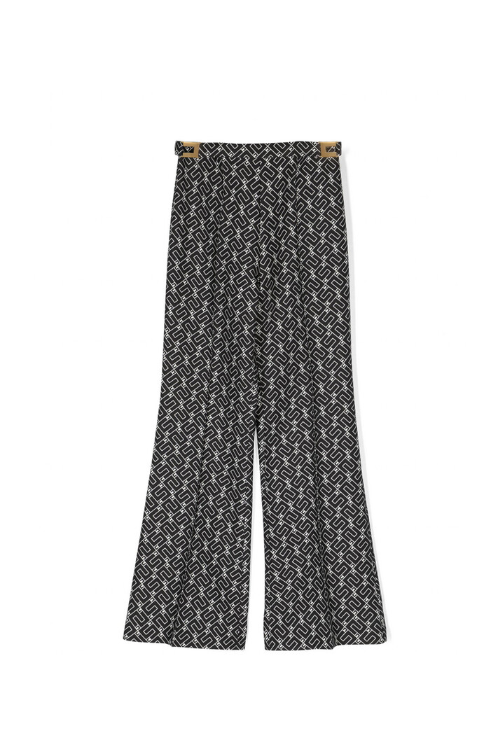 ELISABETTA FRANCHI Junior la Mia Bambina Elisabetta Franchi Junior La Mia Bambino pantalon broek in logo print Zwart