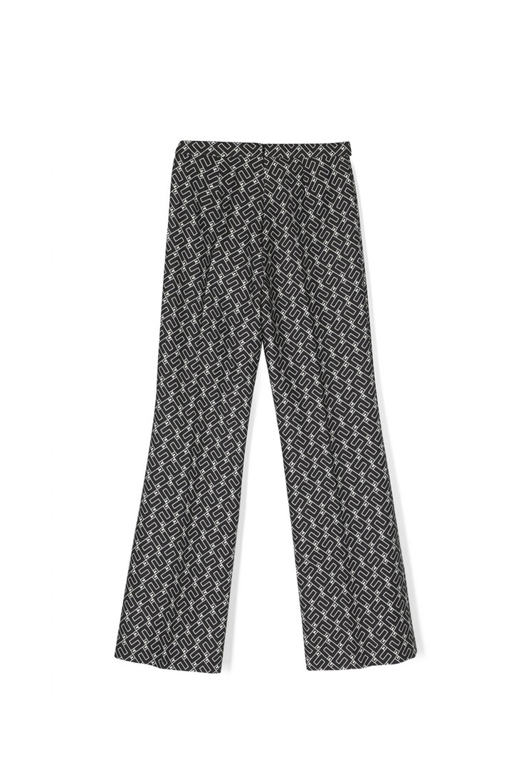 ELISABETTA FRANCHI Junior la Mia Bambina Elisabetta Franchi Junior La Mia Bambino trousers in logo print Black