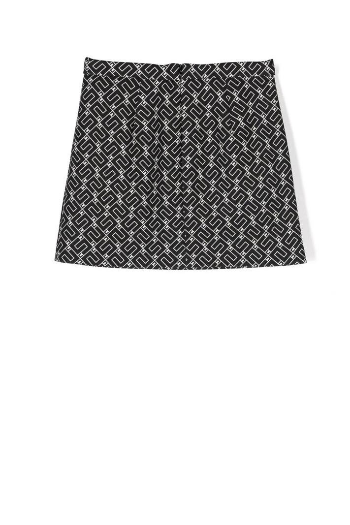 ELISABETTA FRANCHI Junior la Mia Bambina Elisabetta Franchi Junior La Mia Bambino mini rokje in logo print Zwart