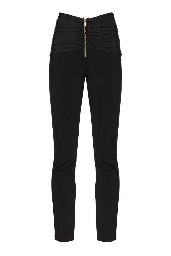 PINKO Pinko ultra strech trousers / leggings with gold zip Black