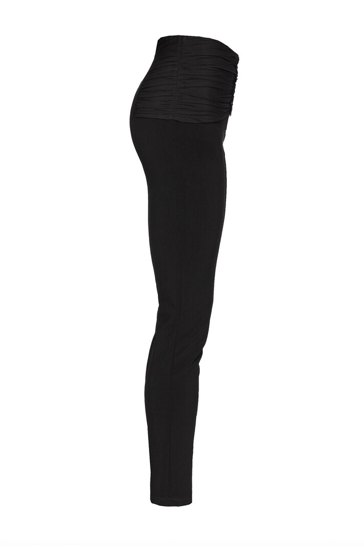 PINKO Pinko ultra strech broek / legging met gouden rits Zwart