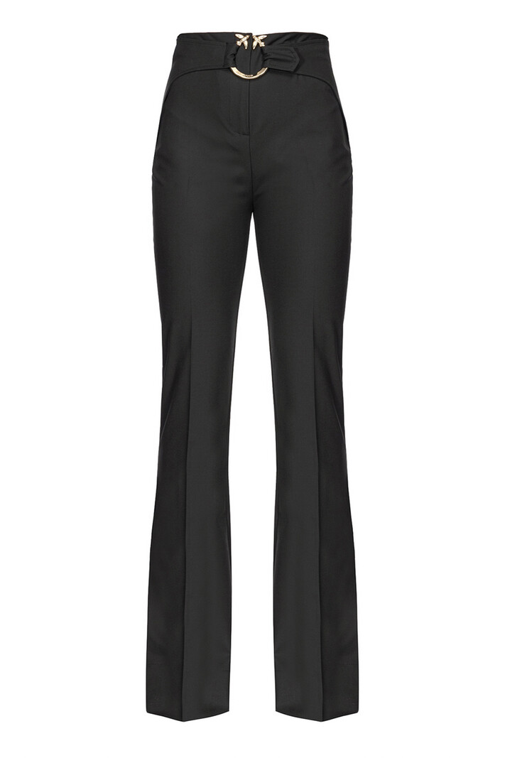 PINKO Pinko pantalon met gouden love bird Zwart