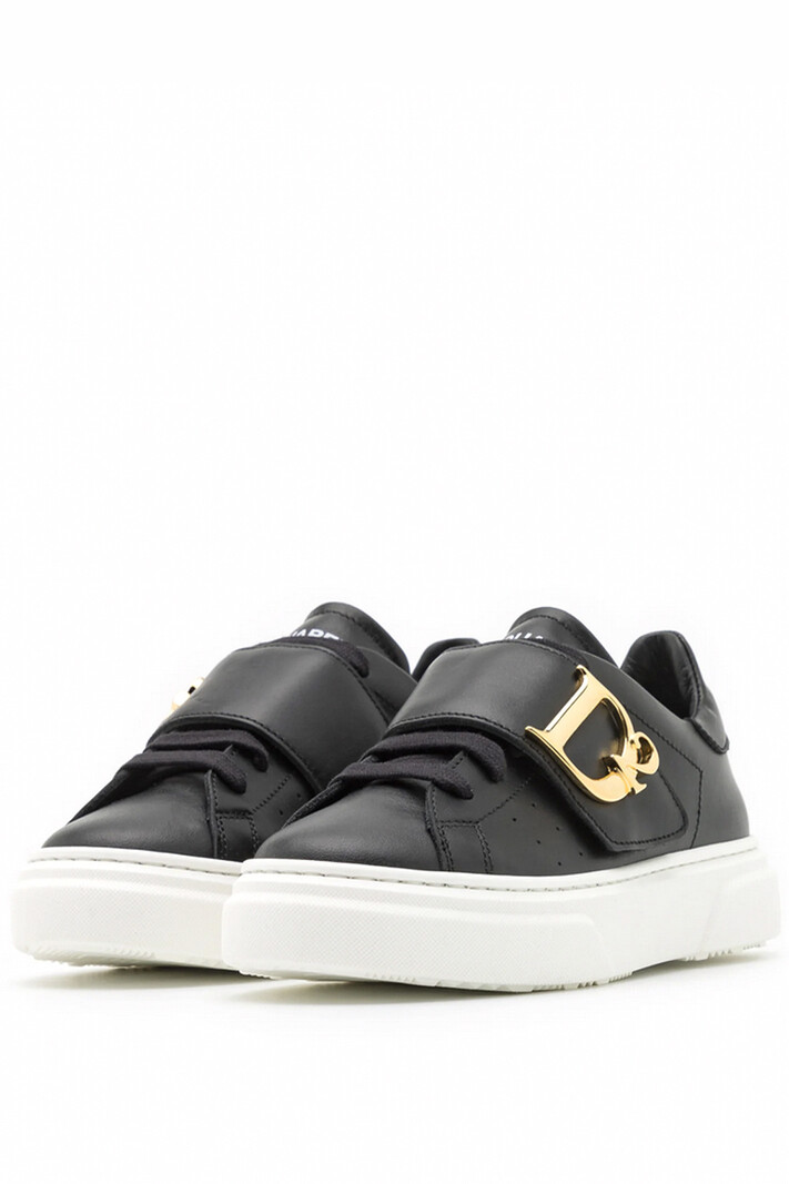 DSQUARED2 Dsquared2 Statement sneakers with gold D Black