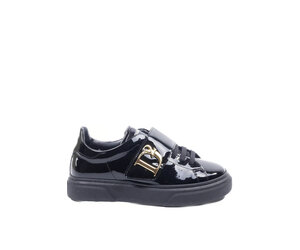 Dsquared2 Statement sneakers met gouden D Lak Zwart Dresscode
