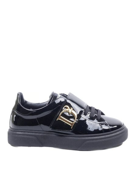 DSQUARED2 Dsquared2 Statement sneakers with gold D Lacquer Black