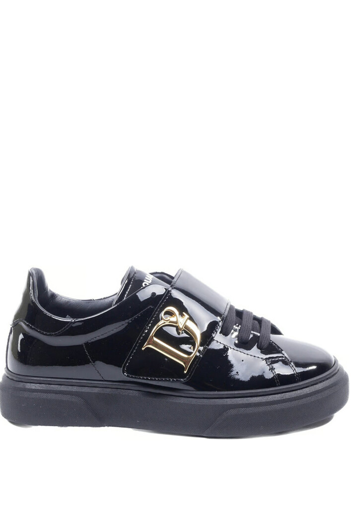 DSQUARED2 Dsquared2 Statement sneakers with gold D Lacquer Black