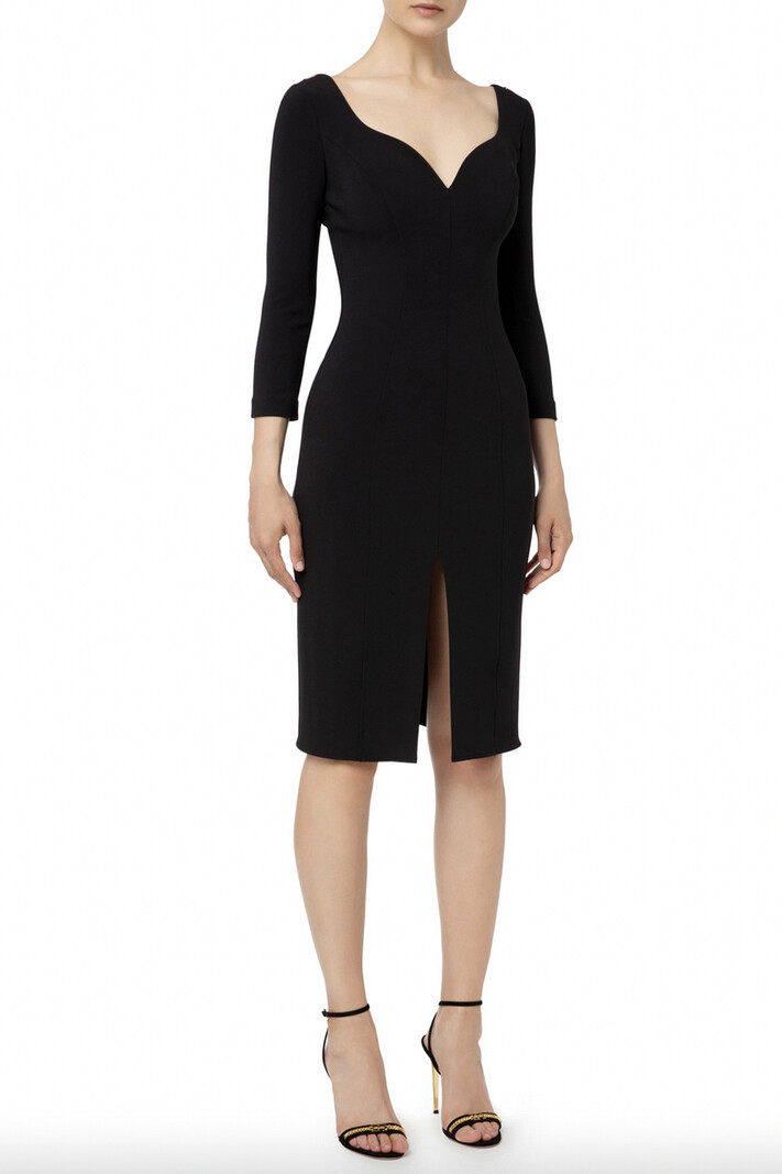 ELISABETTA FRANCHI Elisabetta Franchi dress with 3/4 sleeve Black