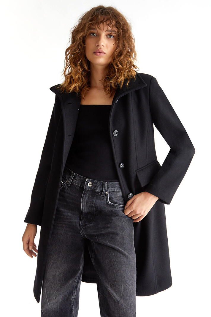 LIU JO LIU JO coat with black buttons Black