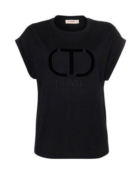 TWINSET Twinset tshirt met logo  Zwart