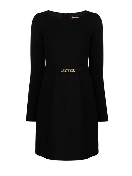 TWINSET Twinset dress long sleeves and logo at waist Black