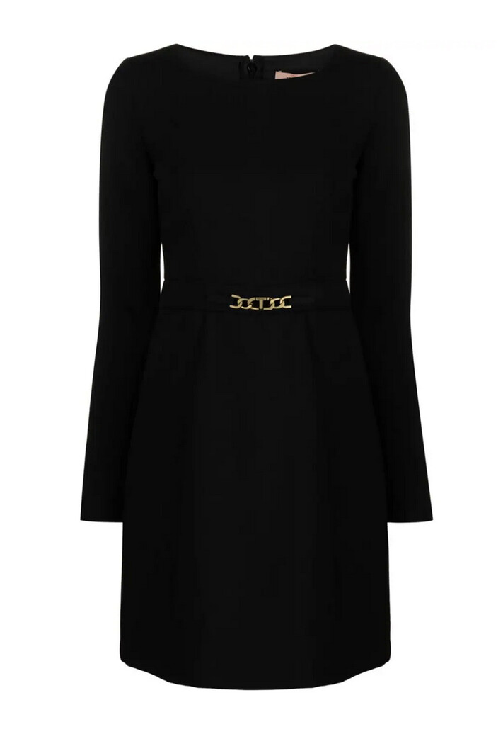 TWINSET Twinset dress long sleeves and logo at waist Black