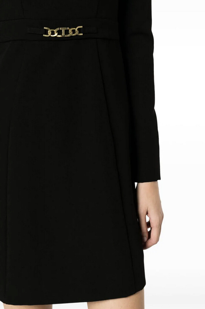 TWINSET Twinset jurk lange mouwen en logo in taille Zwart