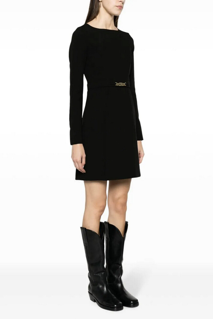 TWINSET Twinset dress long sleeves and logo at waist Black