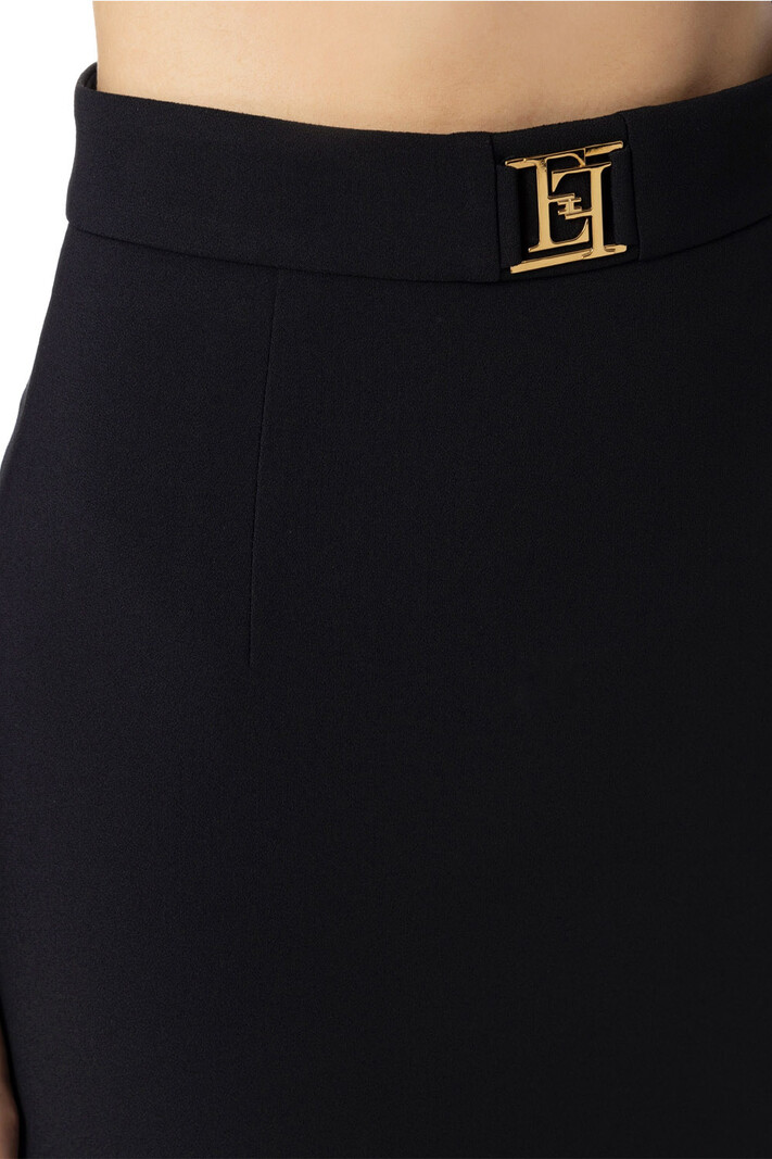 ELISABETTA FRANCHI Elisabetta Franchi rok met logo in taille Zwart