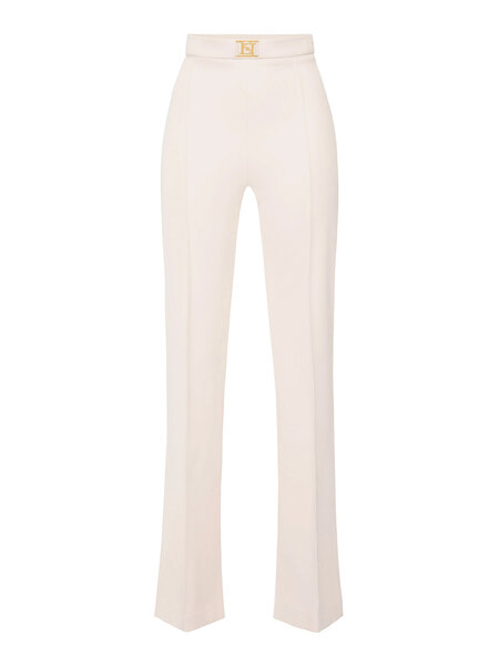 ELISABETTA FRANCHI Elisabetta Franchi Palazzo trousers trousers Burro / Cream White