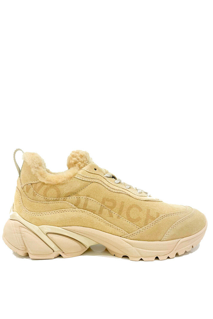 WOOLRICH Woolrich suede sneakers met logo volledig gevoerd Beige