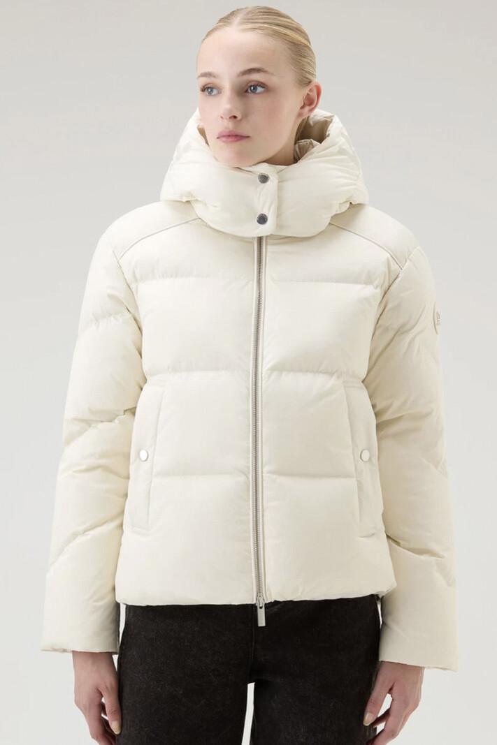 WOOLRICH Woolrich Alsea short down puffer Milky Cream / Cream White