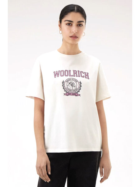 Z (S(UPER SALE Woolrich t-shirt Kelly Milky cream / room Wit