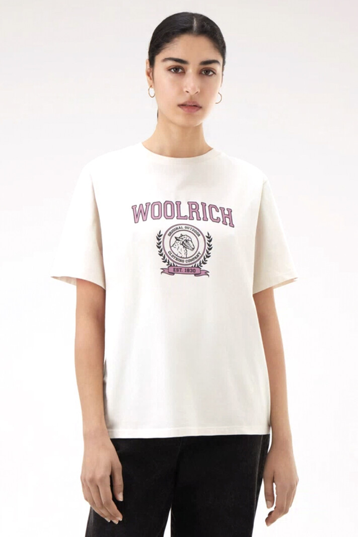 WOOLRICH Woolrich t-shirt Kelly Milk Cream / Cream White