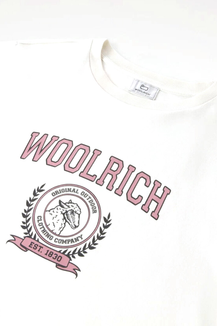 WOOLRICH Woolrich t-shirt Kelly Milk Cream / Cream White