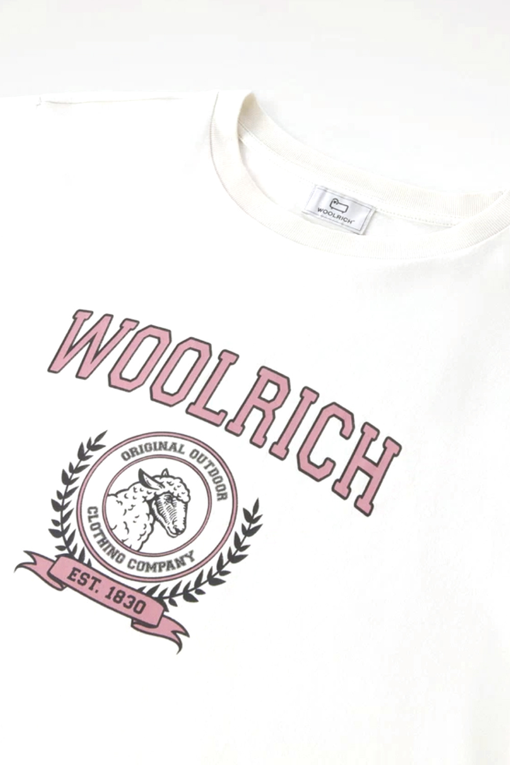 Z (S(UPER SALE Woolrich t-shirt Kelly Milky cream / room Wit