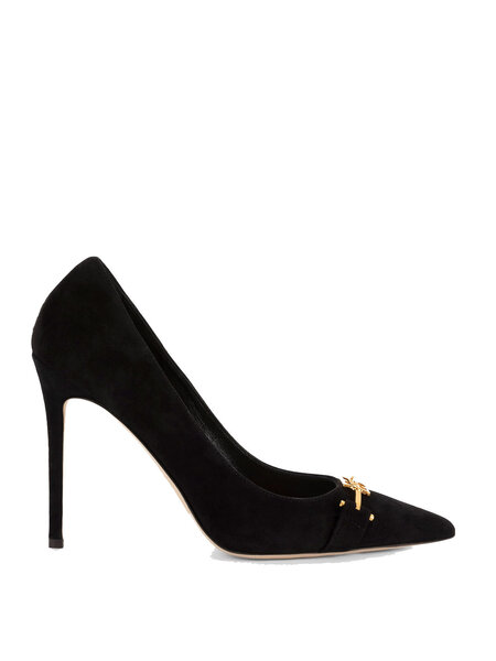 ELISABETTA FRANCHI Elisabetta Franchi suede pump with clasp Black