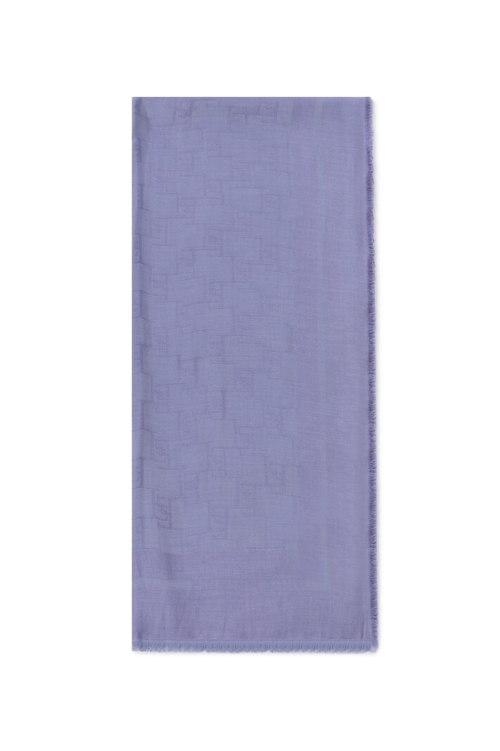 ELISABETTA FRANCHI Elisabetta Franchi pashmina scarf with logo Iris / Purple