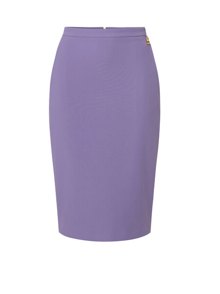 ELISABETTA FRANCHI Elisabetta Franchi pencil skirt with pockets and logo charm Iris / Purple